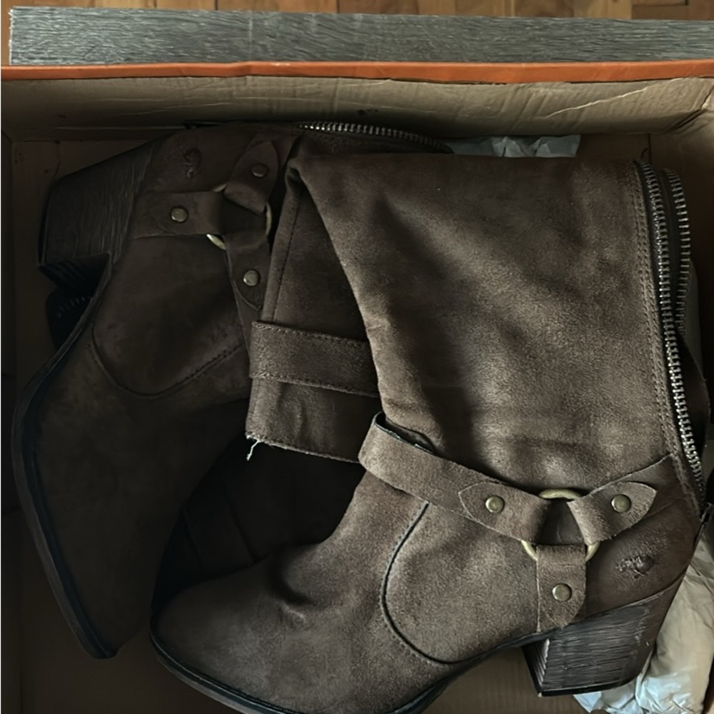 Rocket Dog Dark Brown Heeled Boots